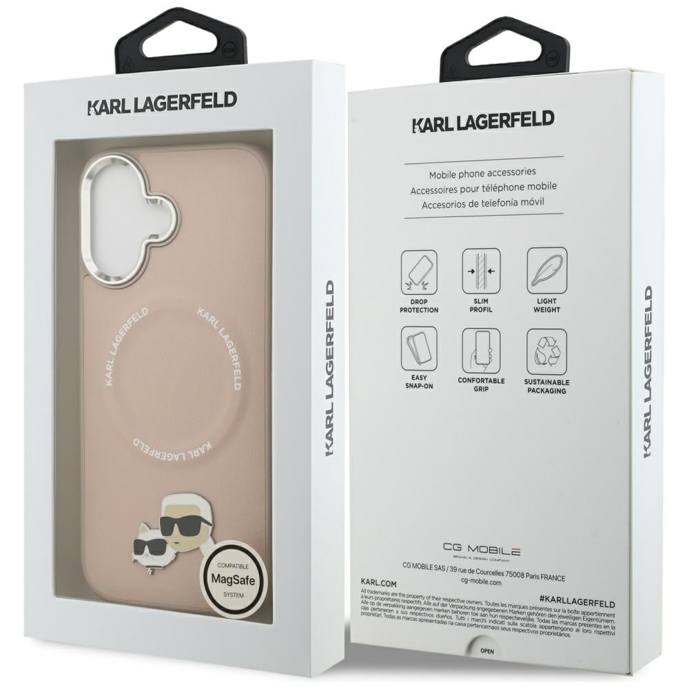 Futrola MagSafe za Apple iPhone 17, Karl Lagerfeld, Karl & Choupette Pins, Roze