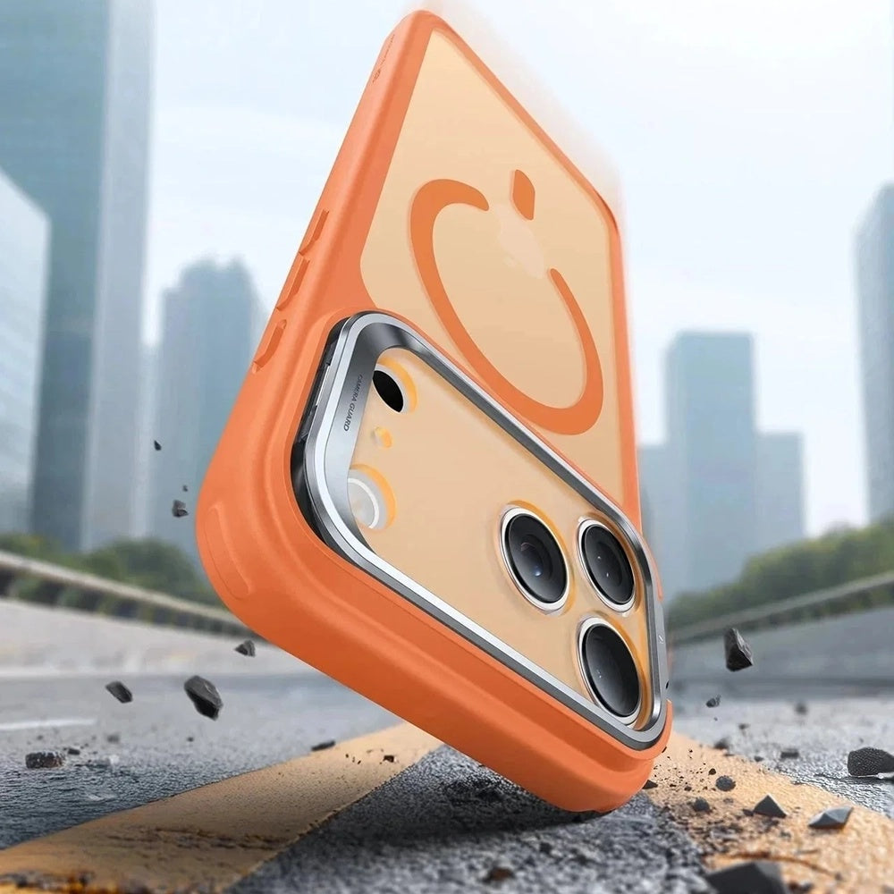 Husa MagSafe za Apple iPhone 17 Pro, ESR, Classic Hybrid Kickstand Slide, Satinirana Narandžasta
