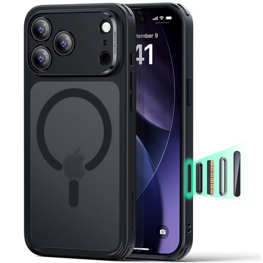 Husa MagSafe za Apple iPhone 17 Pro, ESR, Classic Hybrid, Crna Satinirana