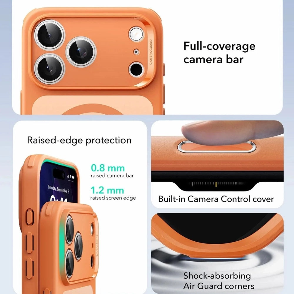 Husa MagSafe za Apple iPhone 17 Pro, ESR, Classic Hybrid, Satinirana Narandžasta