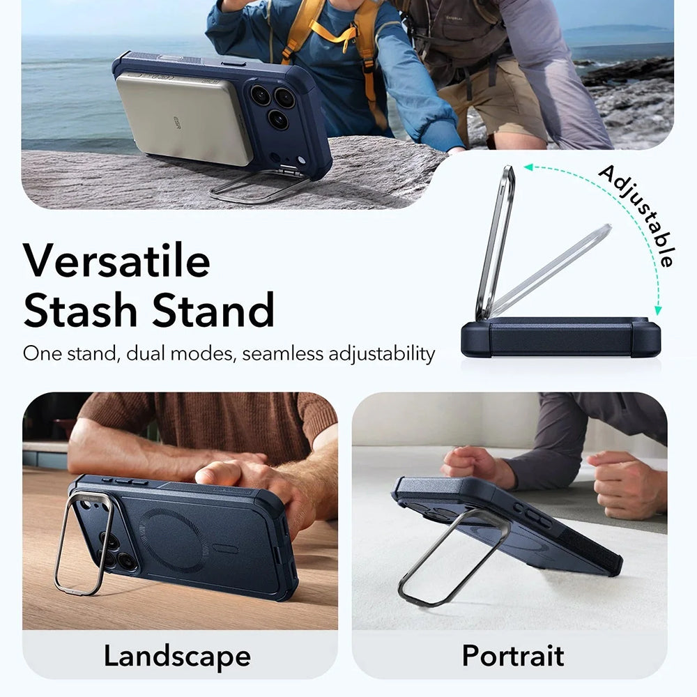 Futrola MagSafe za Apple iPhone 17 Pro, ESR, Cyber Armor Kickstand, Plava