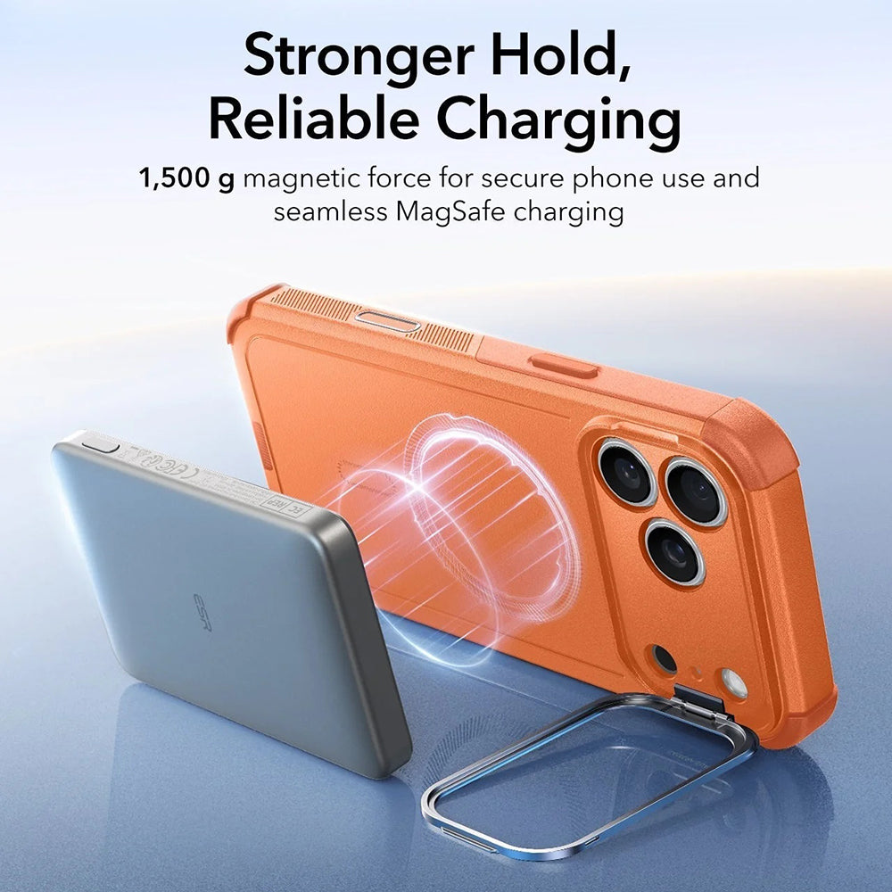Futrola MagSafe za Apple iPhone 17 Pro, ESR, Cyber Armor Kickstand, Narandžasta