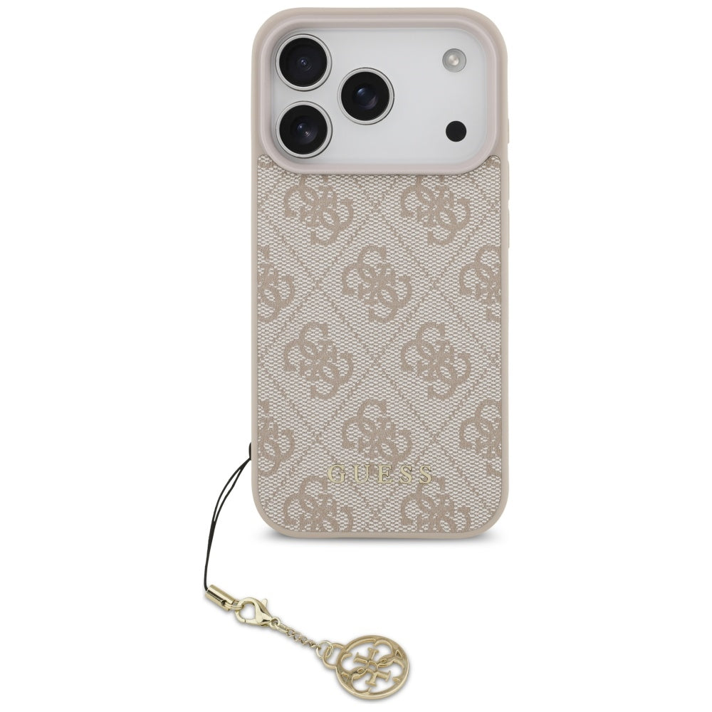 Futrola MagSafe za Apple iPhone 17 Pro, Guess, 4G Charm Cradle, Roze
