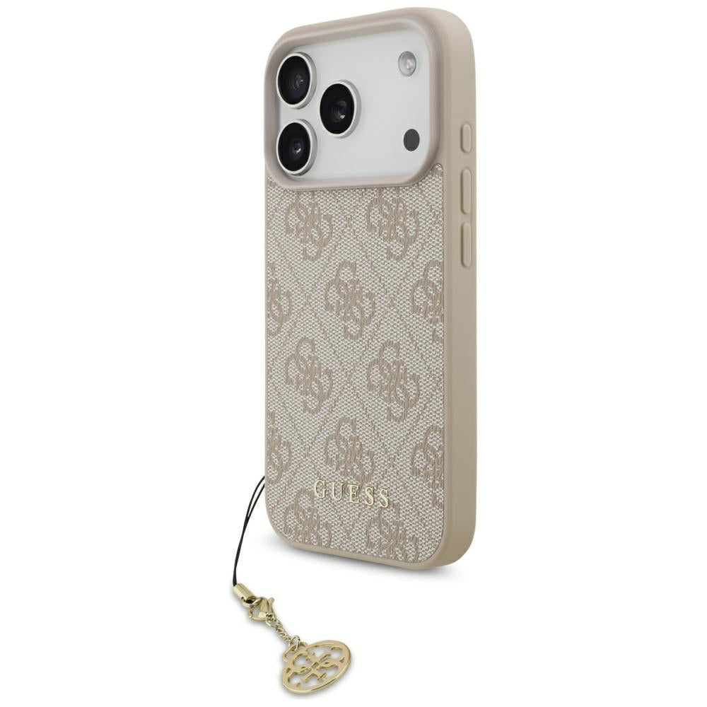 Futrola MagSafe za Apple iPhone 17 Pro, Guess, 4G Charm Cradle, Roze