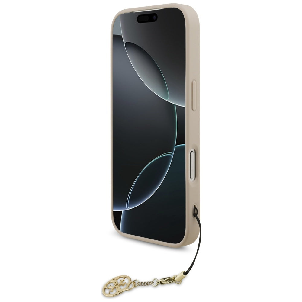 Futrola MagSafe za Apple iPhone 17 Pro, Guess, 4G Charm Cradle, Roze