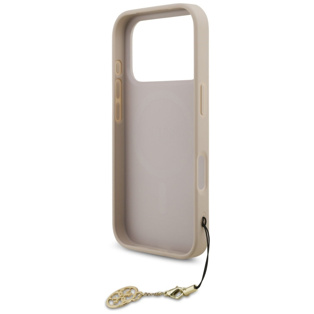 Futrola MagSafe za Apple iPhone 17 Pro, Guess, 4G Charm Cradle, Roze