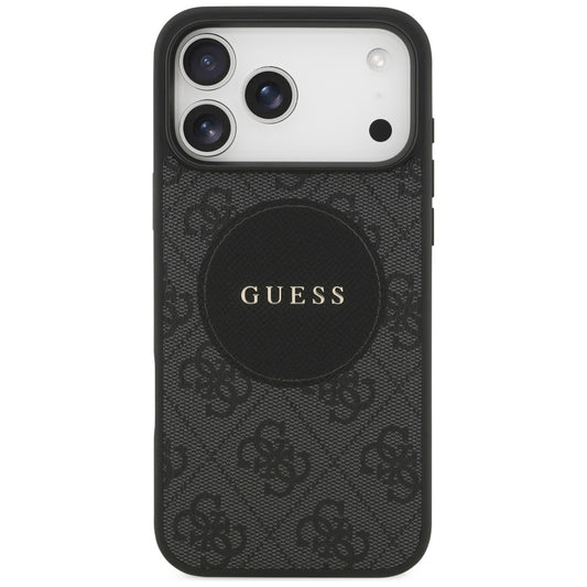 Futrola MagSafe za Apple iPhone 17 Pro, Guess, 4G Circle Classic Logo, Crna