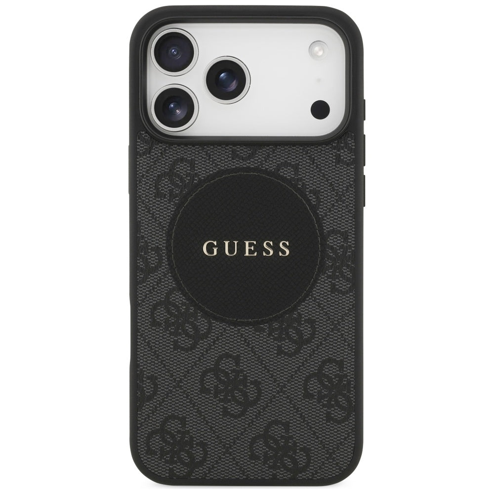 Futrola MagSafe za Apple iPhone 17 Pro, Guess, 4G Circle Classic Logo, Crna