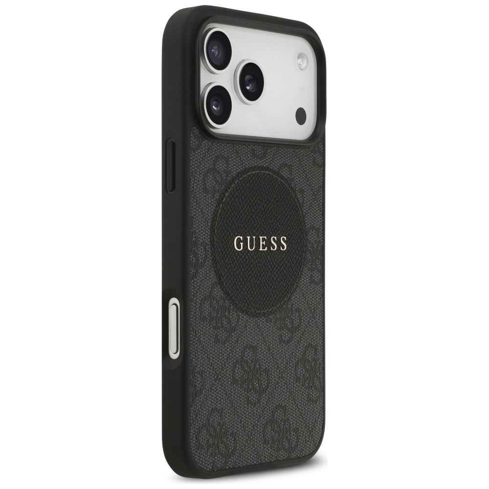 Futrola MagSafe za Apple iPhone 17 Pro, Guess, 4G Circle Classic Logo, Crna