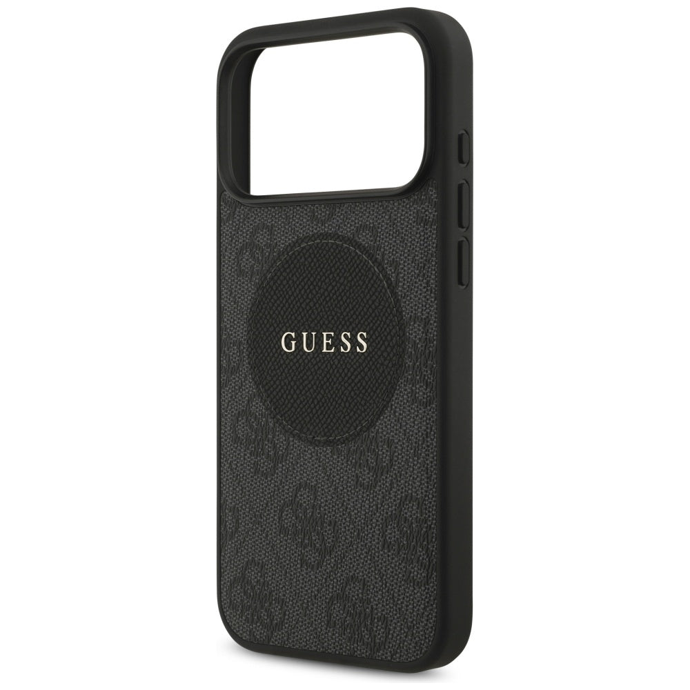 Futrola MagSafe za Apple iPhone 17 Pro, Guess, 4G Circle Classic Logo, Crna