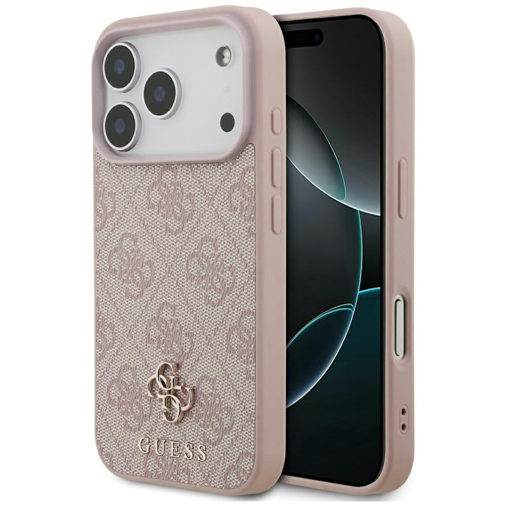 Futrola MagSafe za Apple iPhone 17 Pro, Guess, 4G Small and Classic Logo, Roze