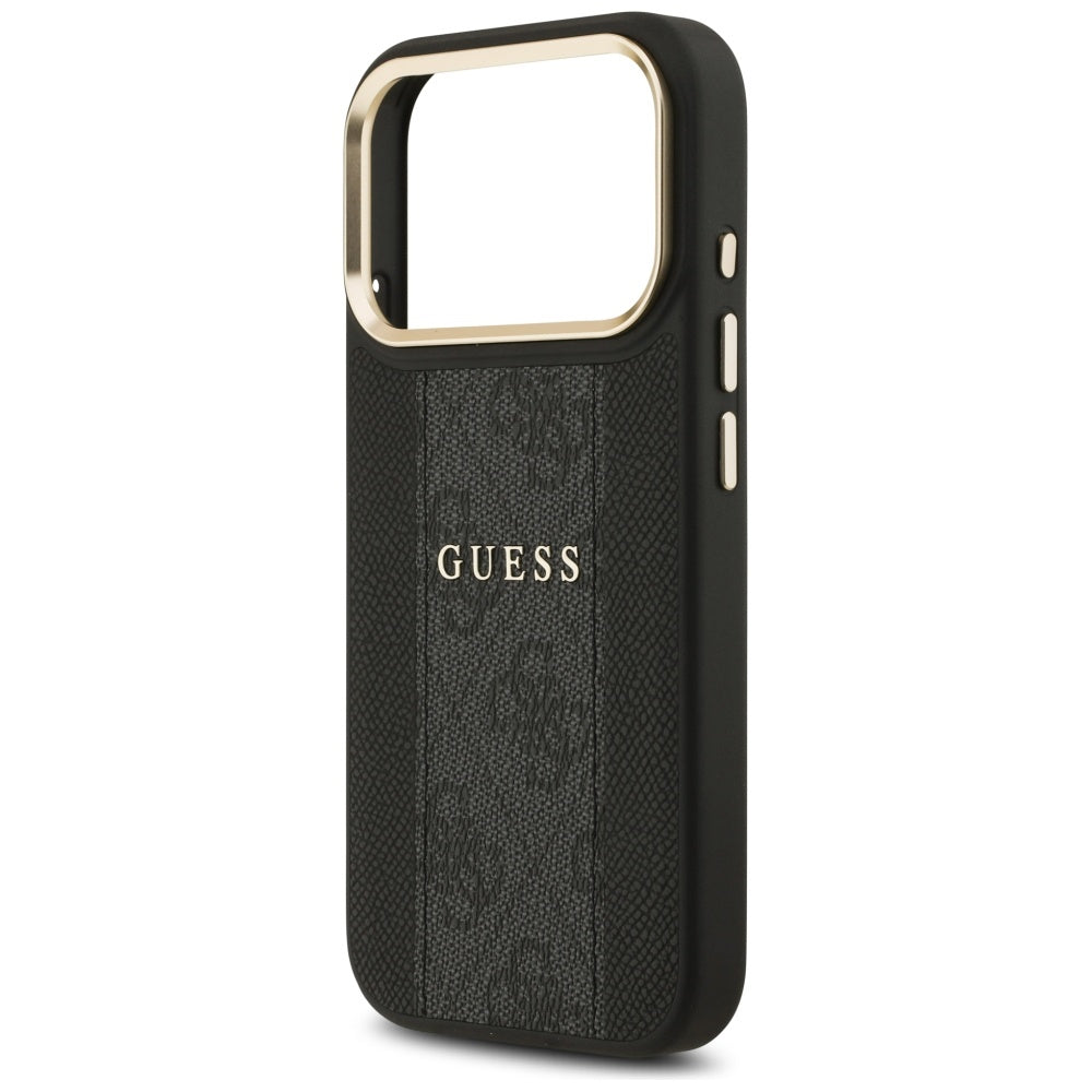 Futrola MagSafe za Apple iPhone 17 Pro, Guess, 4G Stripe, Crna