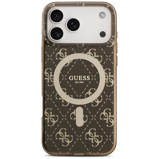 Futrola MagSafe za Apple iPhone 17 Pro, Guess, IML 4G Background, Braon
