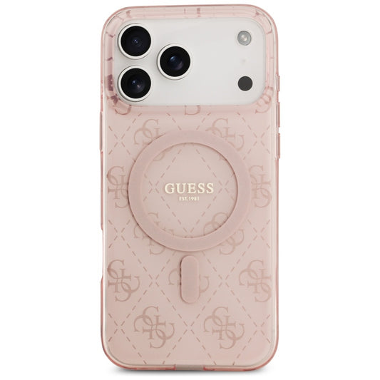 Futrola MagSafe za Apple iPhone 17 Pro, Guess, IML 4G Background, Roze