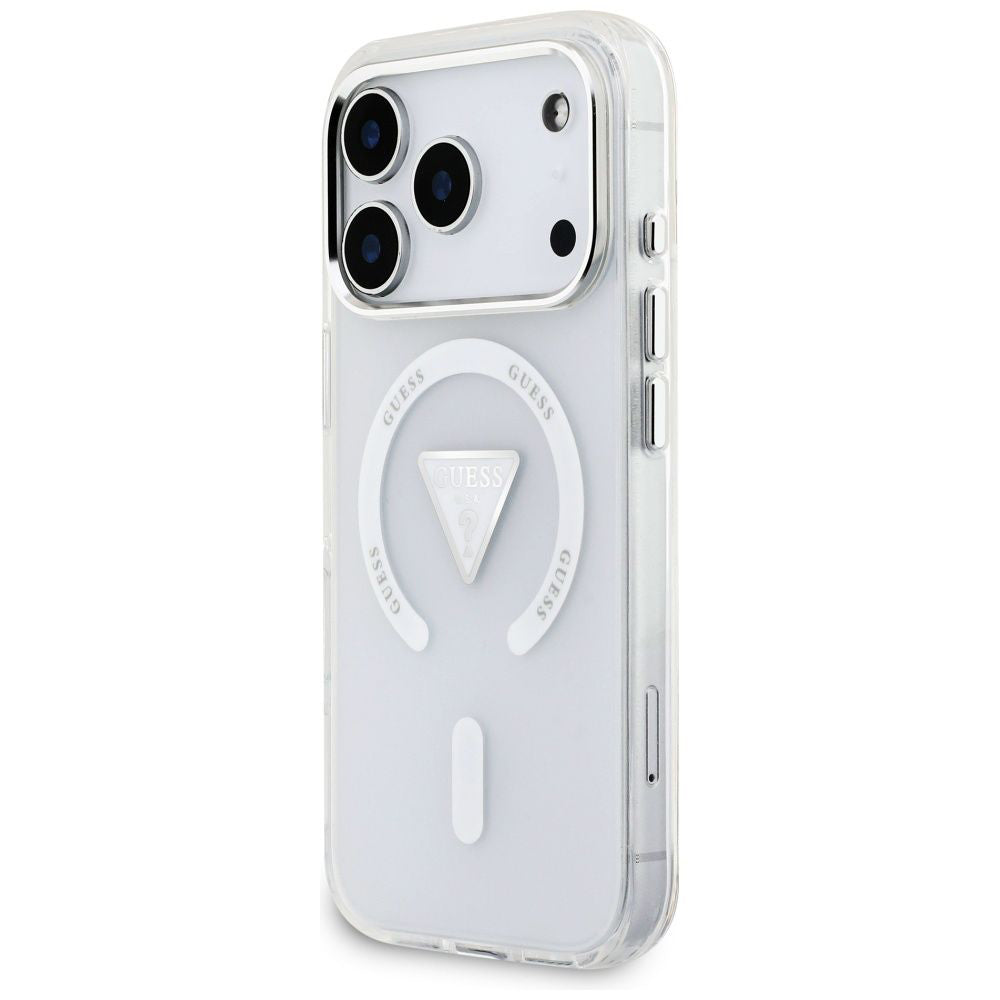 Futrola MagSafe za Apple iPhone 17 Pro, Guess, IML Gradient Triangle Logo, Transparentna
