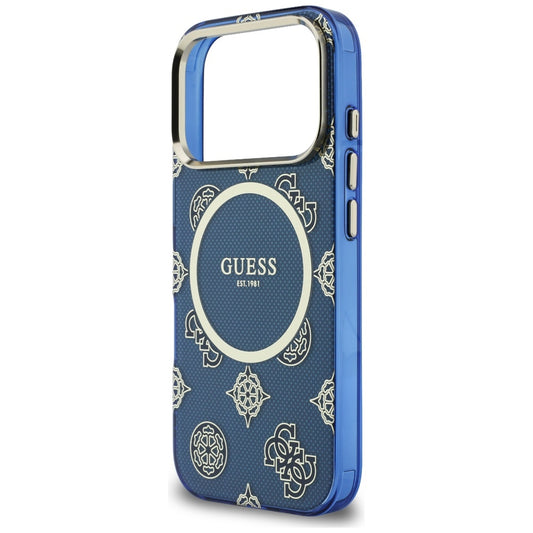 Futrola MagSafe za Apple iPhone 17 Pro, Guess, IML Peony Dot, Plava