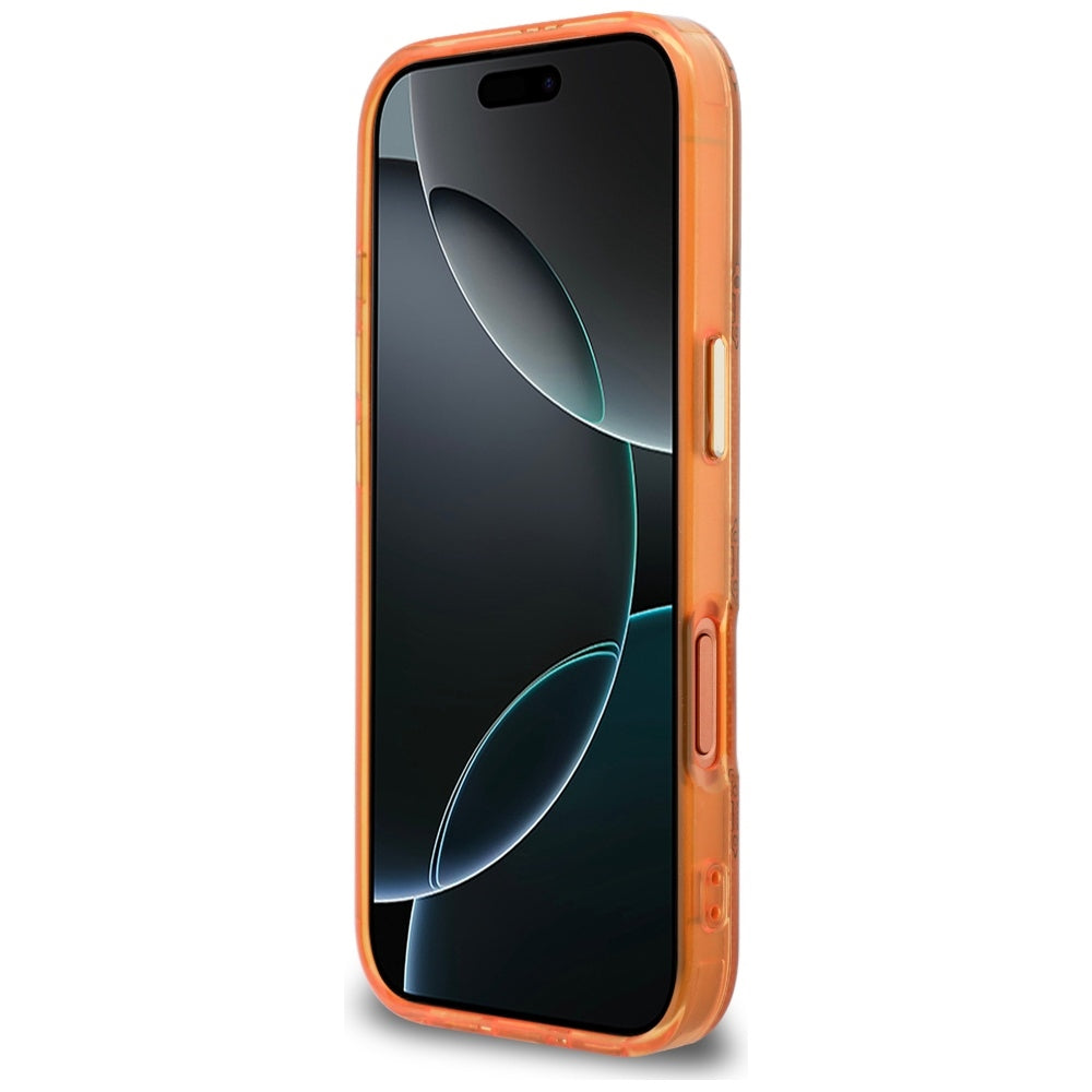 Futrola MagSafe za Apple iPhone 17 Pro, Guess, IML Peony Dot, Narandžasta