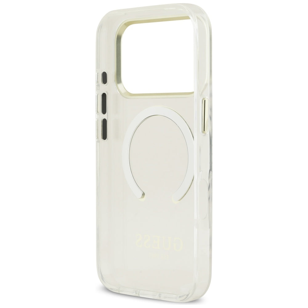 Futrola MagSafe za Apple iPhone 17 Pro, Guess, Metal Outline, Zlatna