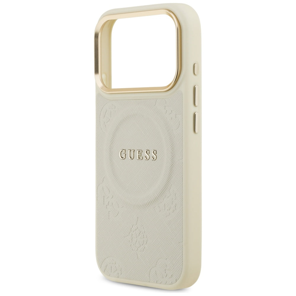 Futrola MagSafe za Apple iPhone 17 Pro, Guess, Peony Hot Stamp, Bež