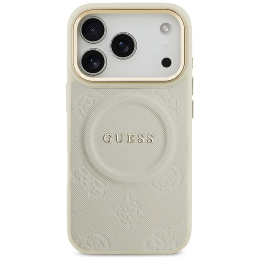 Futrola MagSafe za Apple iPhone 17 Pro, Guess, Peony Hot Stamp, Bež