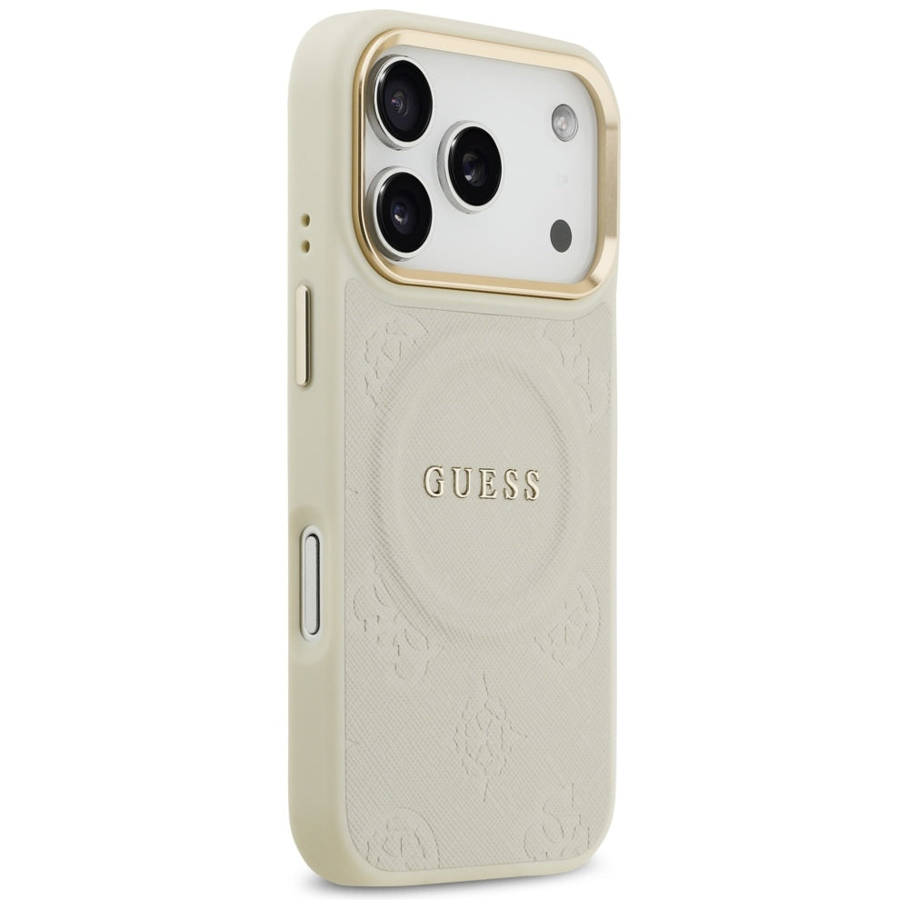 Futrola MagSafe za Apple iPhone 17 Pro, Guess, Peony Hot Stamp, Bež