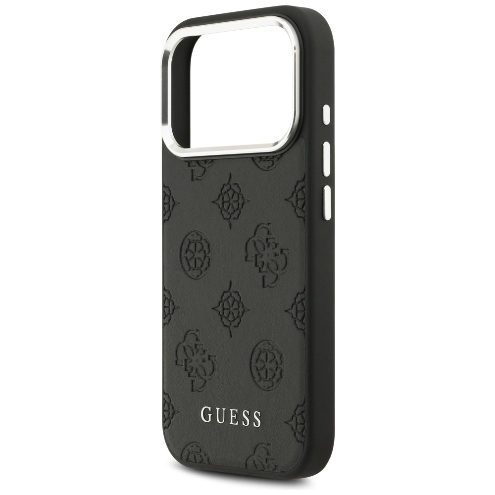Futrola MagSafe za Apple iPhone 17 Pro, Guess, Peony Hot Stamp Script, Crna