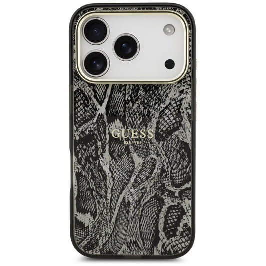 Futrola MagSafe za Apple iPhone 17 Pro, Guess, Python Pattern, Crna