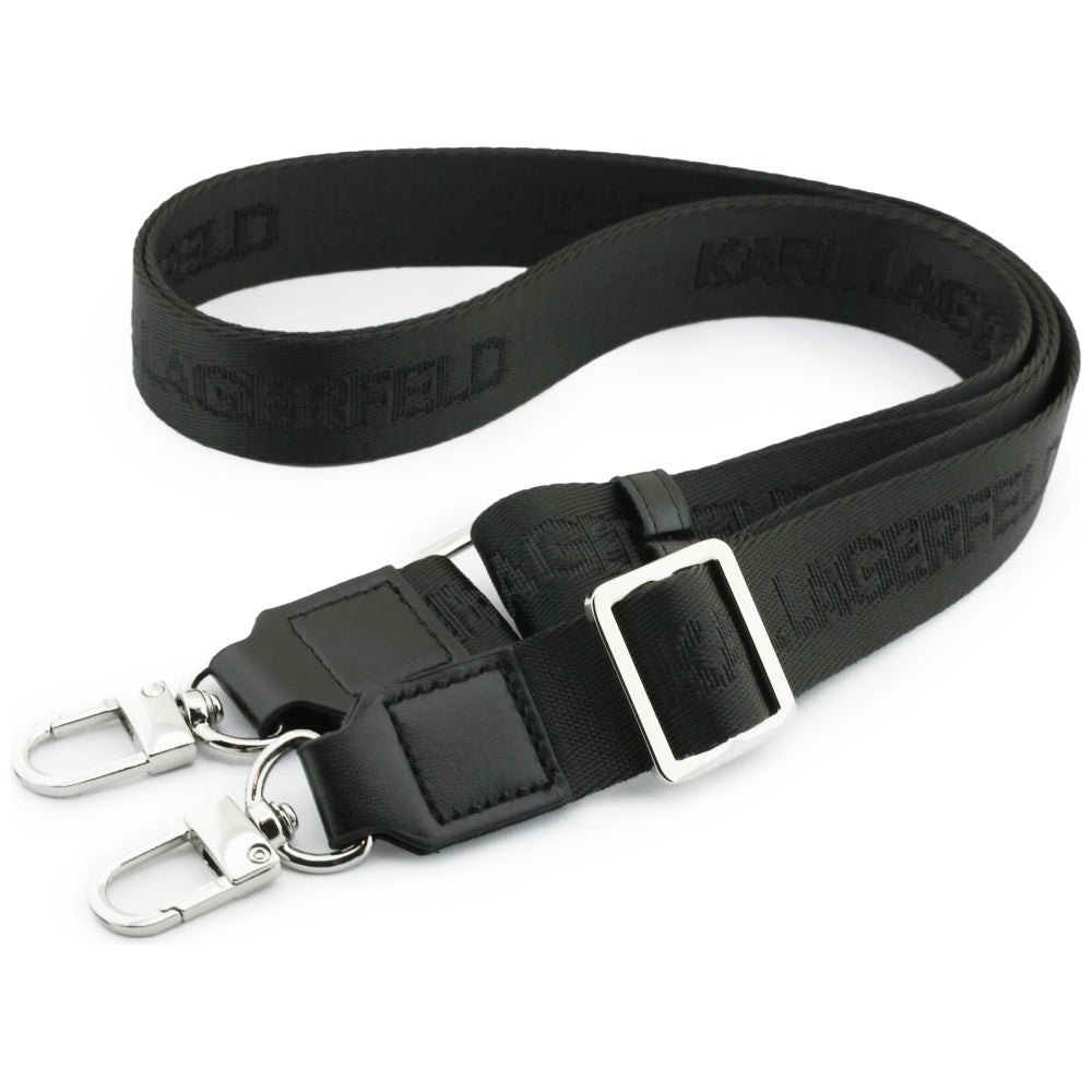 Futrola MagSafe za Apple iPhone 17 Pro, Karl Lagerfeld, Big Strap Karl Metal Logo, Crna