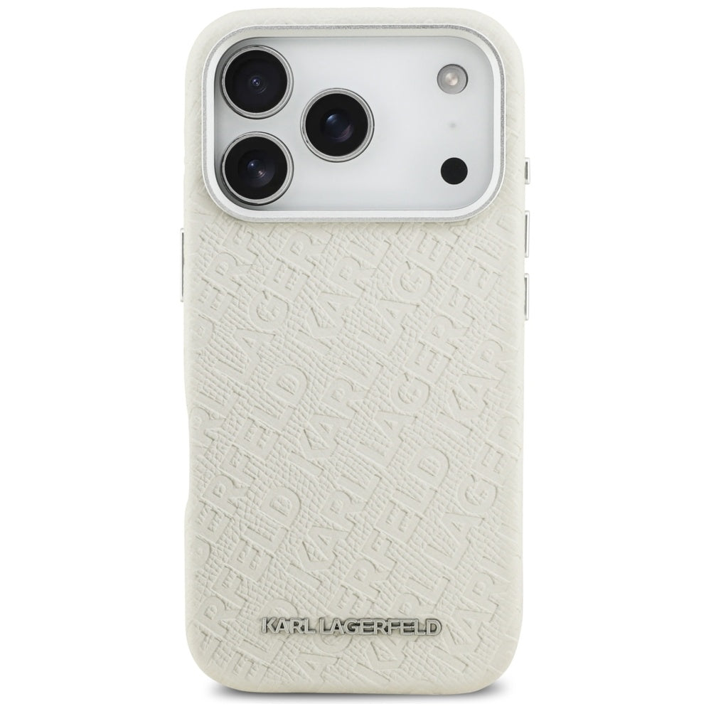 Futrola MagSafe za Apple iPhone 17 Pro, Karl Lagerfeld, FW Stamped Karl, Bež