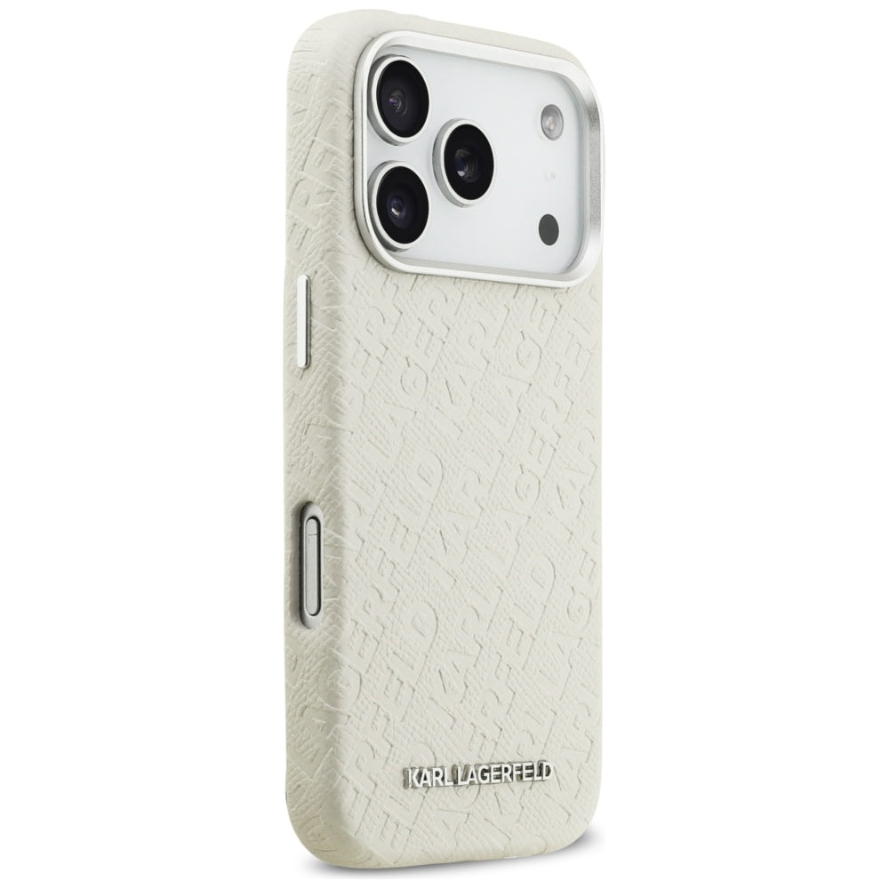 Futrola MagSafe za Apple iPhone 17 Pro, Karl Lagerfeld, FW Stamped Karl, Bež
