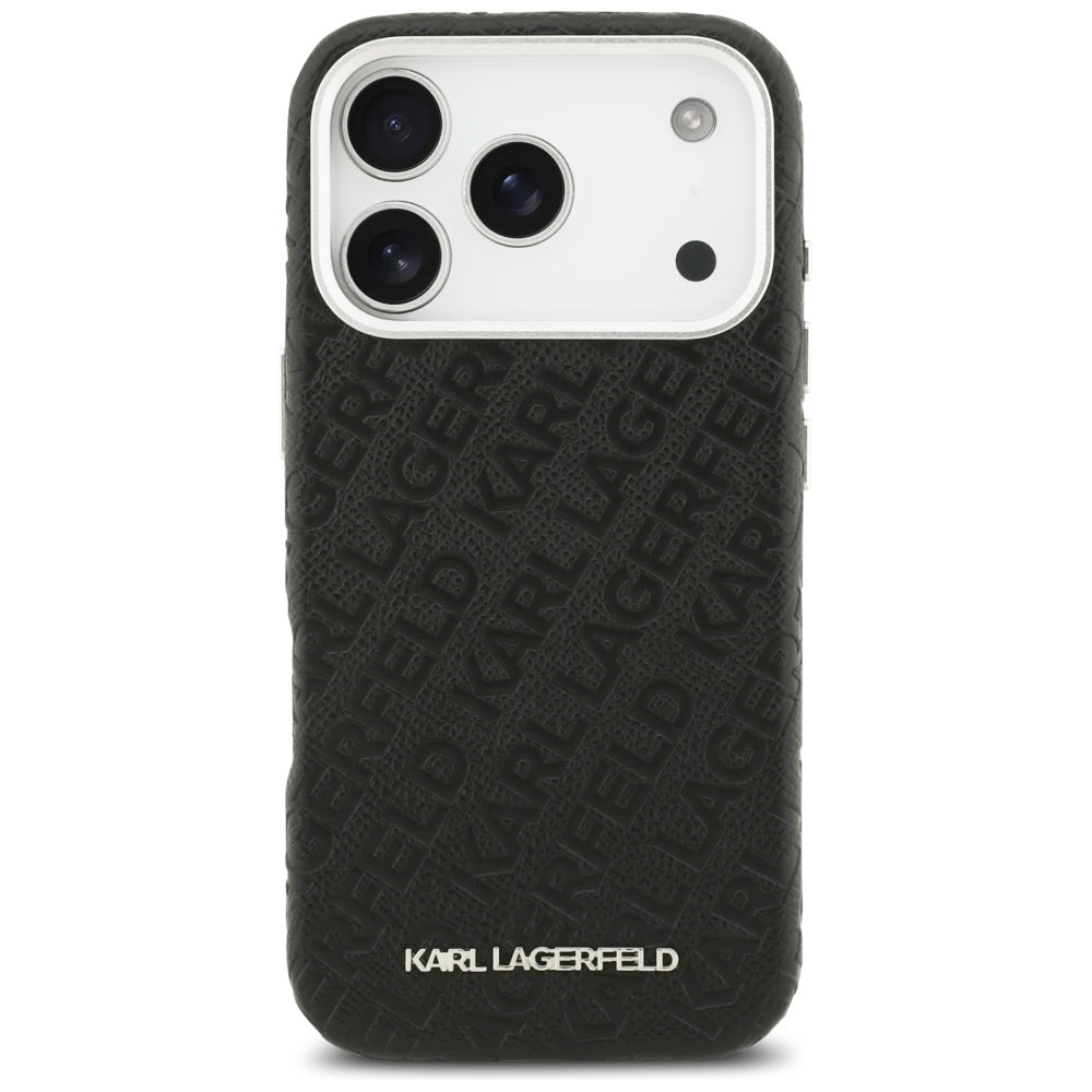 Futrola MagSafe za Apple iPhone 17 Pro, Karl Lagerfeld, FW Stamped Karl, Crna
