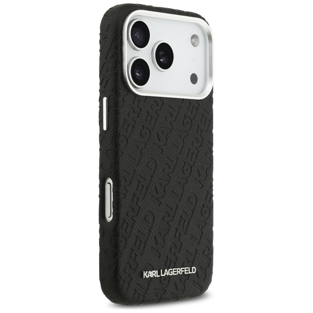 Futrola MagSafe za Apple iPhone 17 Pro, Karl Lagerfeld, FW Stamped Karl, Crna