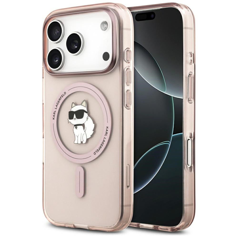 Futrola MagSafe za Apple iPhone 17 Pro, Karl Lagerfeld, IML Choupette, Roze