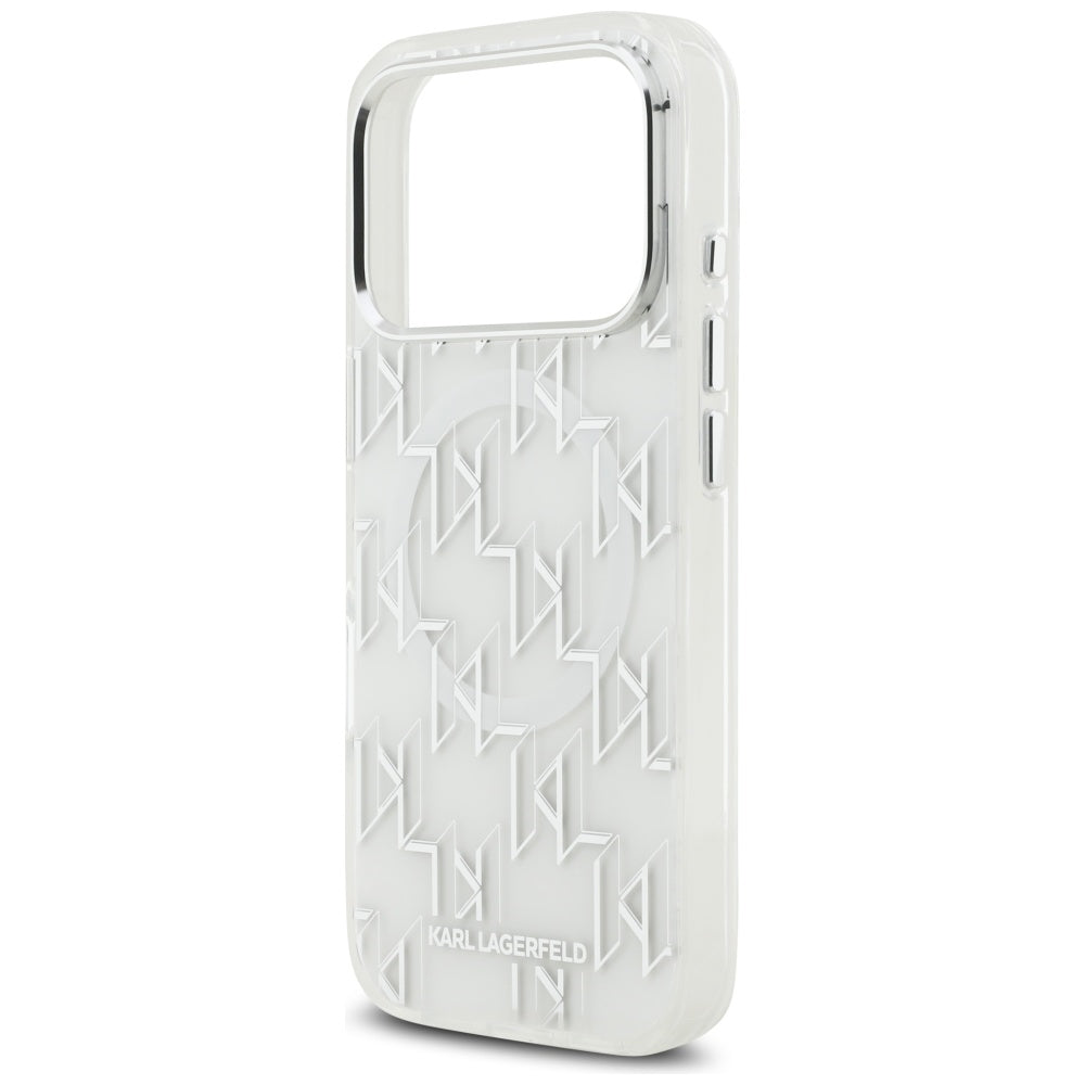 Futrola MagSafe za Apple iPhone 17 Pro, Karl Lagerfeld, IML KL Monogram, Bela