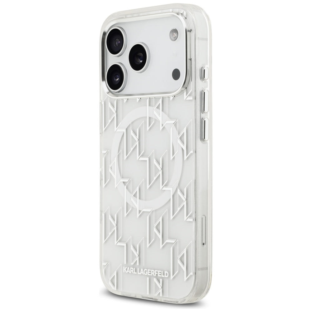 Futrola MagSafe za Apple iPhone 17 Pro, Karl Lagerfeld, IML KL Monogram, Bela