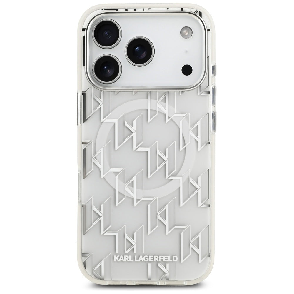 Futrola MagSafe za Apple iPhone 17 Pro, Karl Lagerfeld, IML KL Monogram, Bela