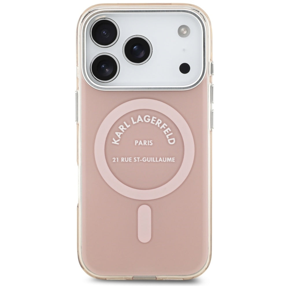 Futrola MagSafe za Apple iPhone 17 Pro, Karl Lagerfeld, IML Logo RSG, Roze