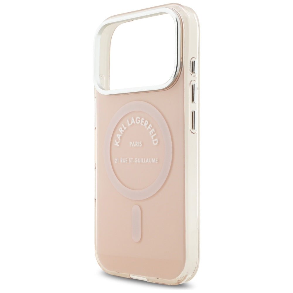 Futrola MagSafe za Apple iPhone 17 Pro, Karl Lagerfeld, IML Logo RSG, Roze