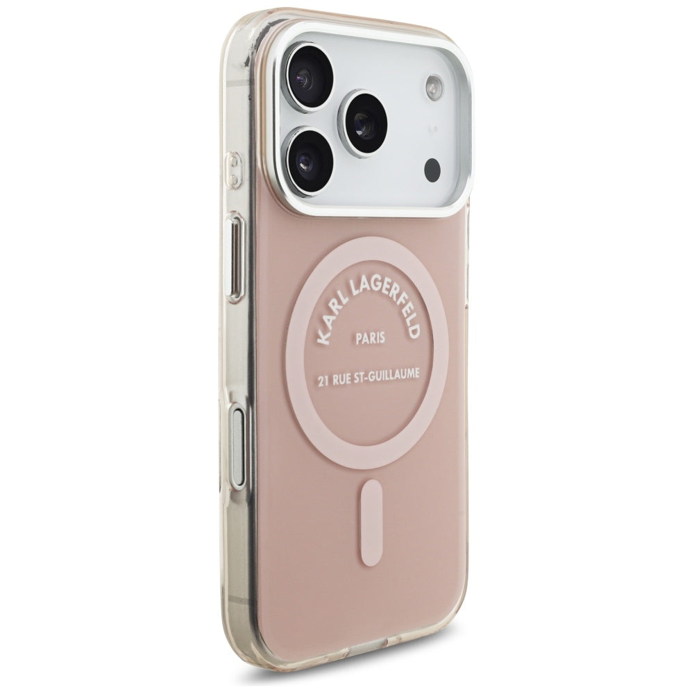 Futrola MagSafe za Apple iPhone 17 Pro, Karl Lagerfeld, IML Logo RSG, Roze