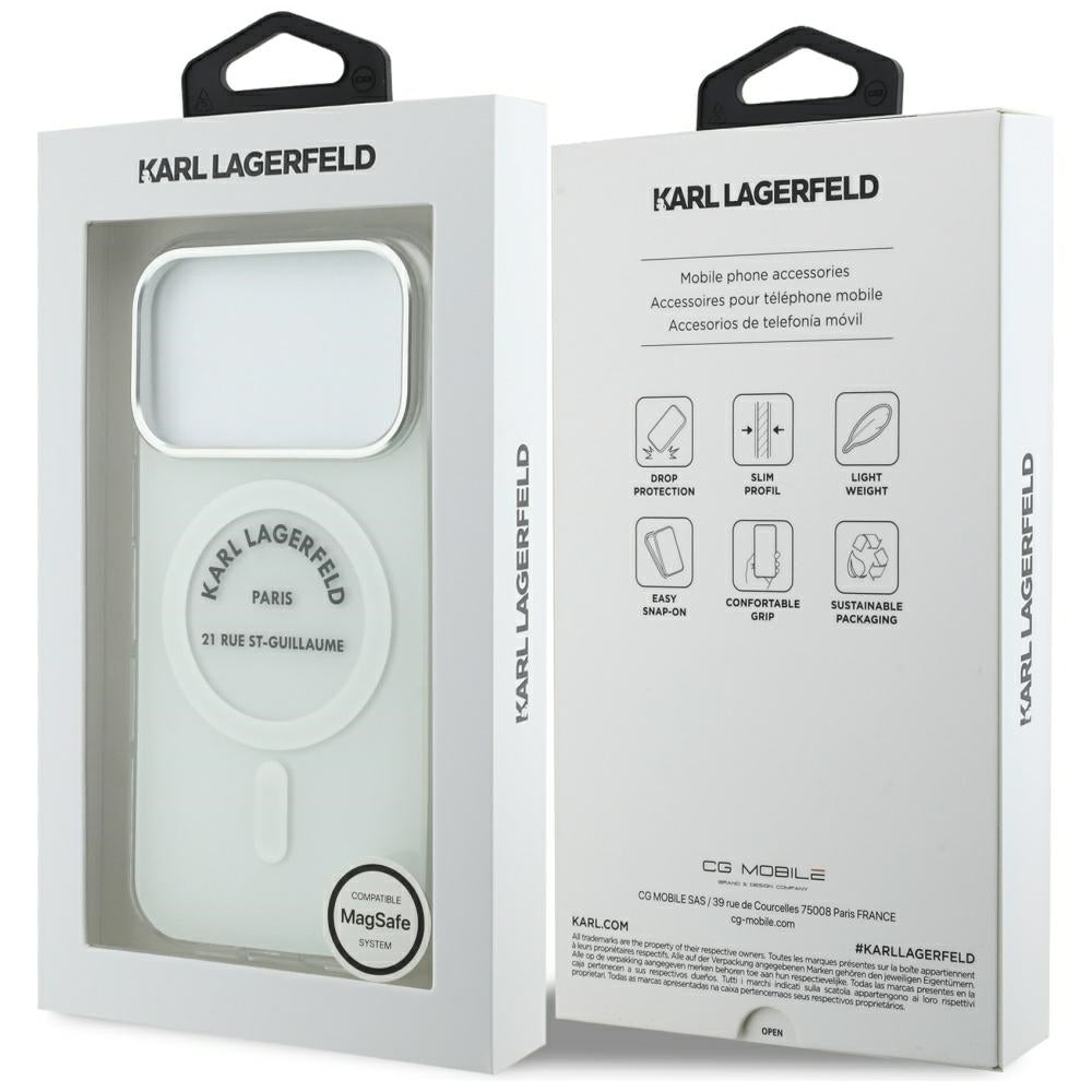 Futrola MagSafe za Apple iPhone 17 Pro, Karl Lagerfeld, IML Logo RSG, Providna
