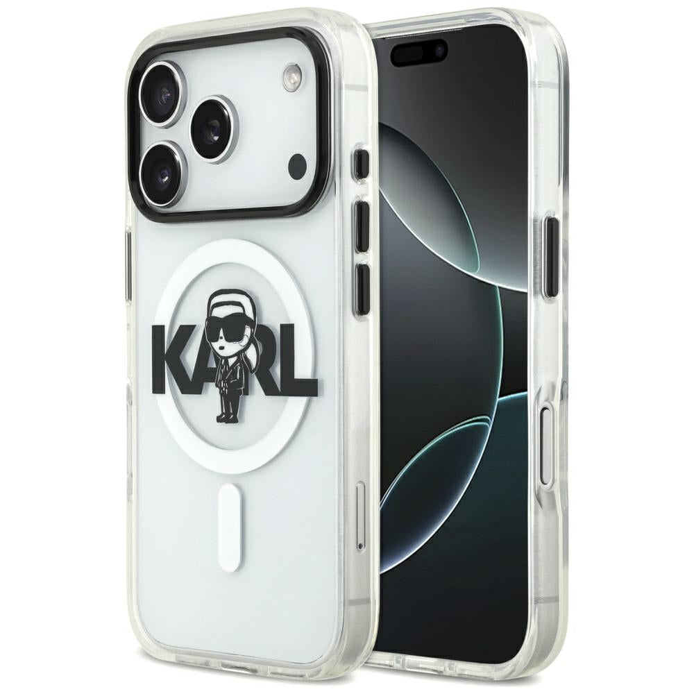 Futrola MagSafe za Apple iPhone 17 Pro, Karl Lagerfeld, IML Sketch Logo Karl, Providna