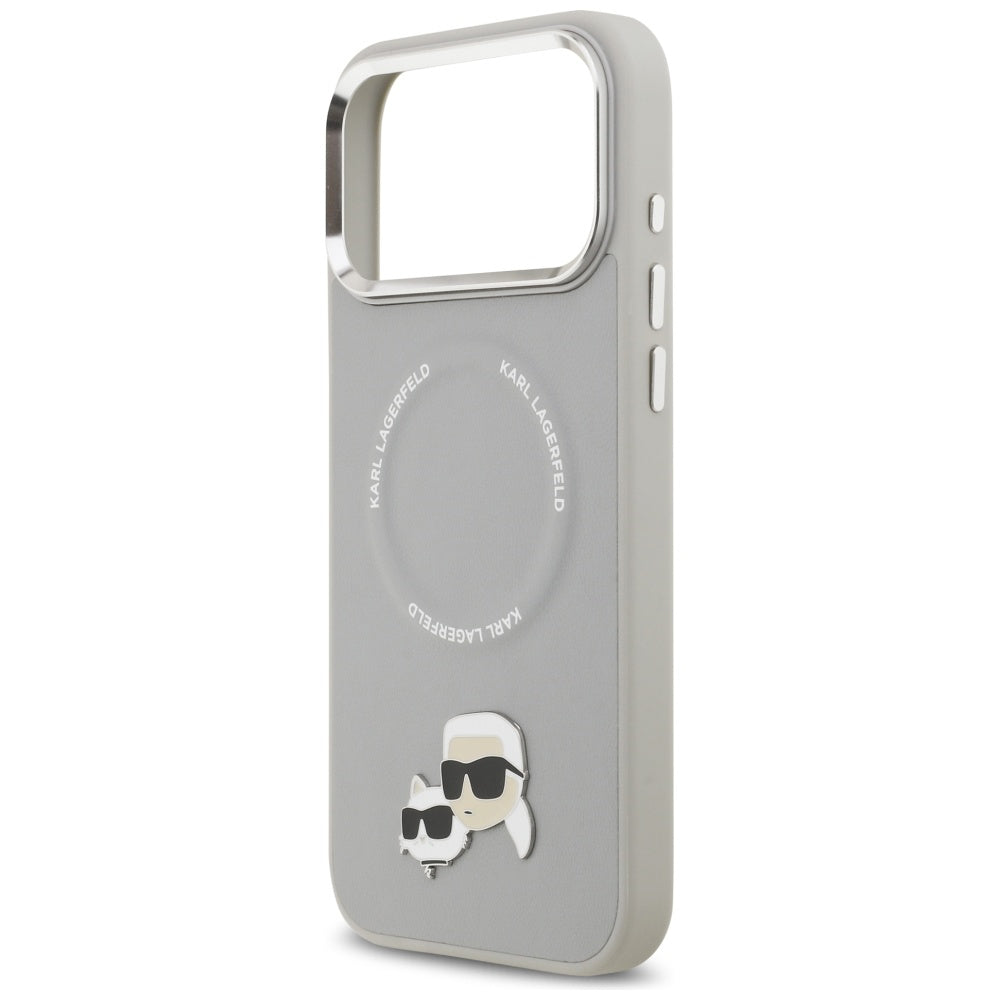 Futrola MagSafe za Apple iPhone 17 Pro, Karl Lagerfeld, Karl & Choupette Pins, Siva