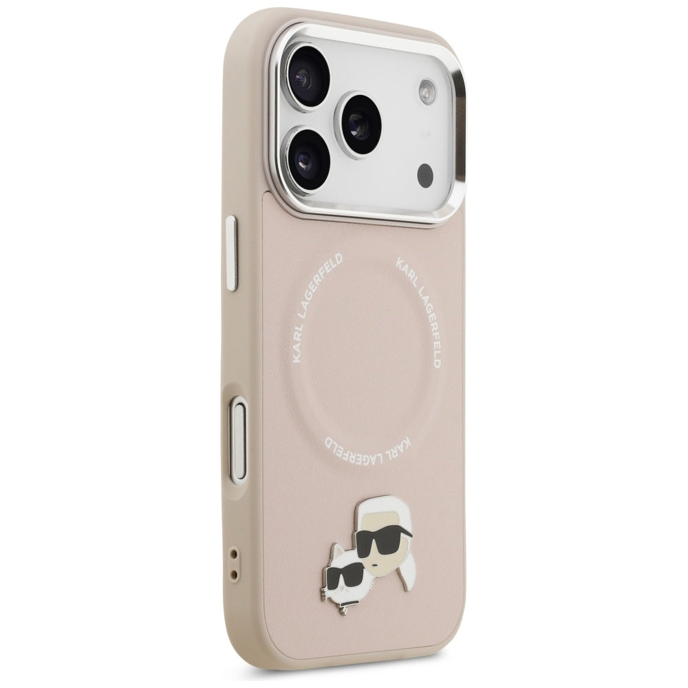 Futrola MagSafe za Apple iPhone 17 Pro, Karl Lagerfeld, Karl & Choupette Pins, Roze