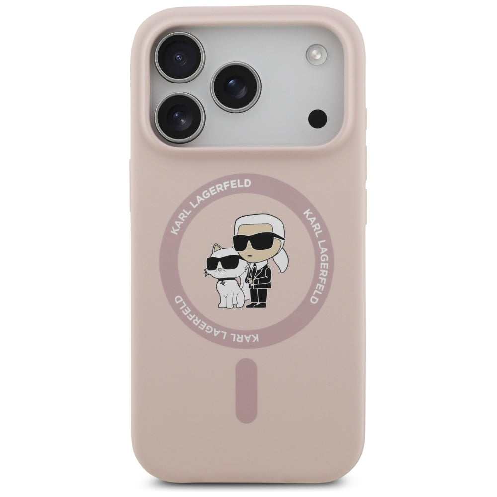 Futrola MagSafe za Apple iPhone 17 Pro, Karl Lagerfeld, Ring Karl & Choupette, Roze