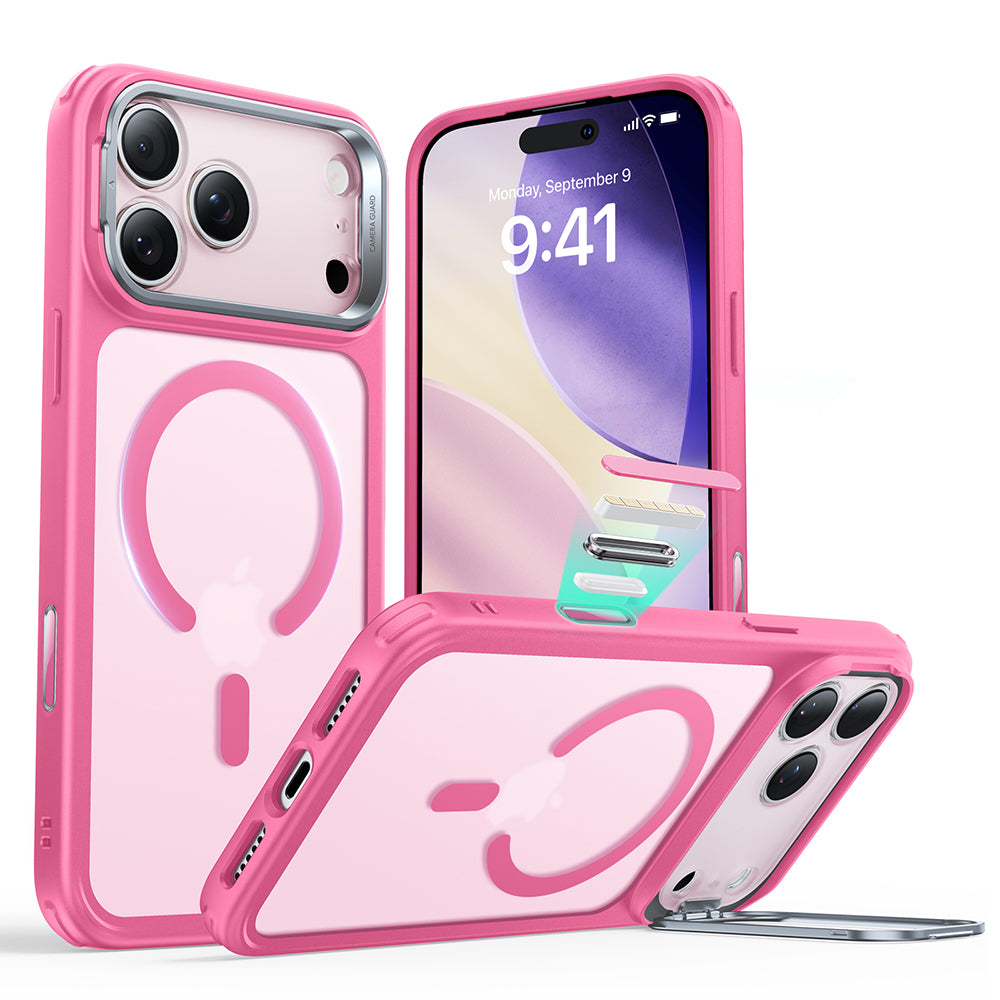 Futrola MagSafe za Apple iPhone 17 Pro Max, ESR, Classic Hybrid Kickstand, Roze Saten