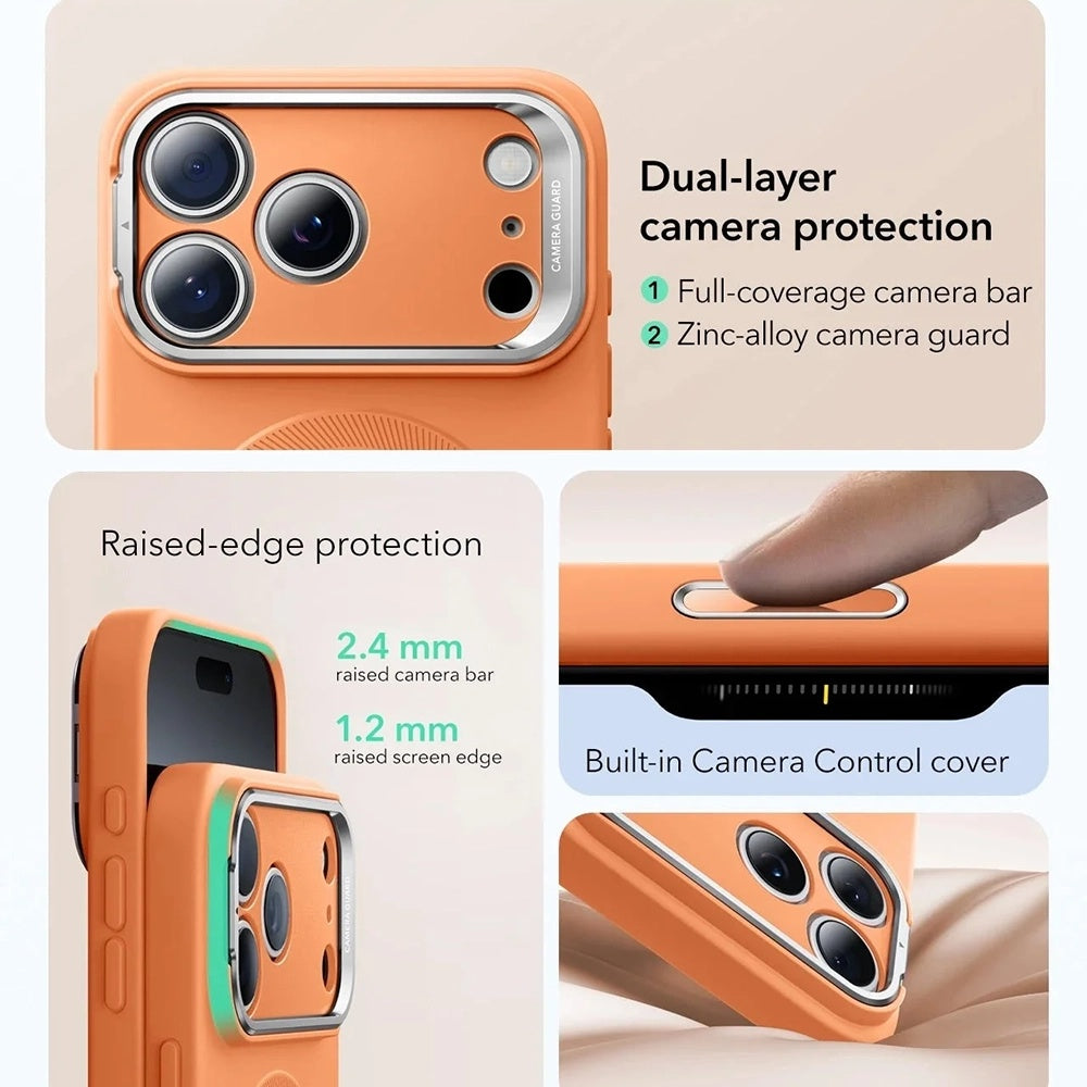 Futrola MagSafe za Apple iPhone 17 Pro Max, ESR, Cloud Soft Kickstand, Narandžasta
