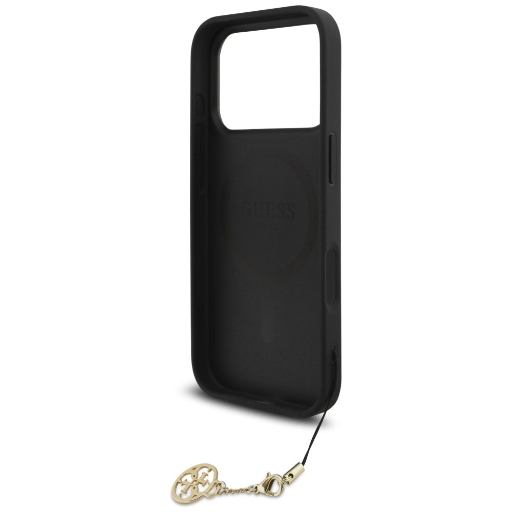 Husa MagSafe za Apple iPhone 17 Pro Max, Guess, 4G Charm Cradle, Crna