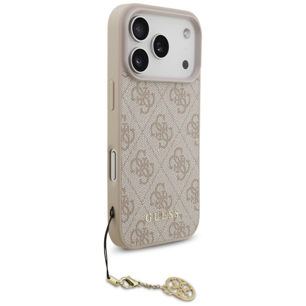 Futrola MagSafe za Apple iPhone 17 Pro Max, Guess, 4G Charm Cradle, Roze