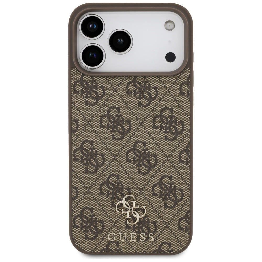 Futrola MagSafe za Apple iPhone 17 Pro Max, Guess, 4G Small and Classic Logo, Braon