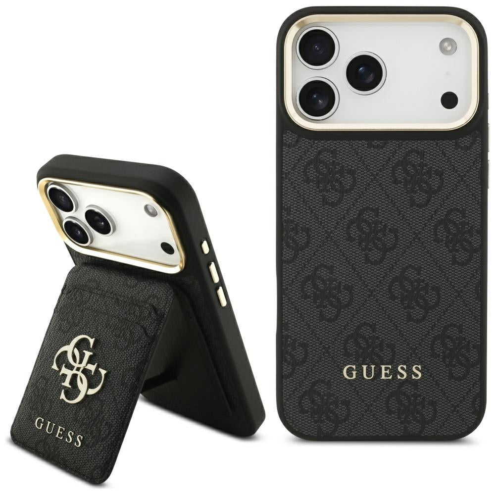Futrola MagSafe za Apple iPhone 17 Pro Max, Guess, Cardslot 4G, Crna